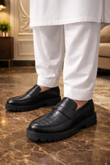 Leather Chunky Shoes For Men's