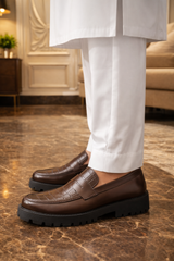 Leather Chunky Shoes For Men's
