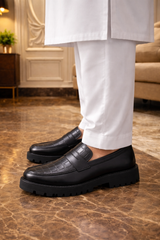 Leather Chunky Shoes For Men's